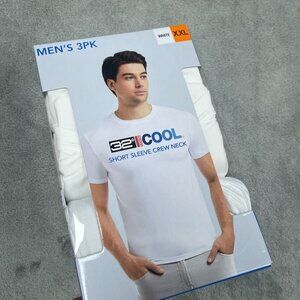 Mens 32 Degrees Cool 3-Pack Crewneck Shirts XXL White 6968